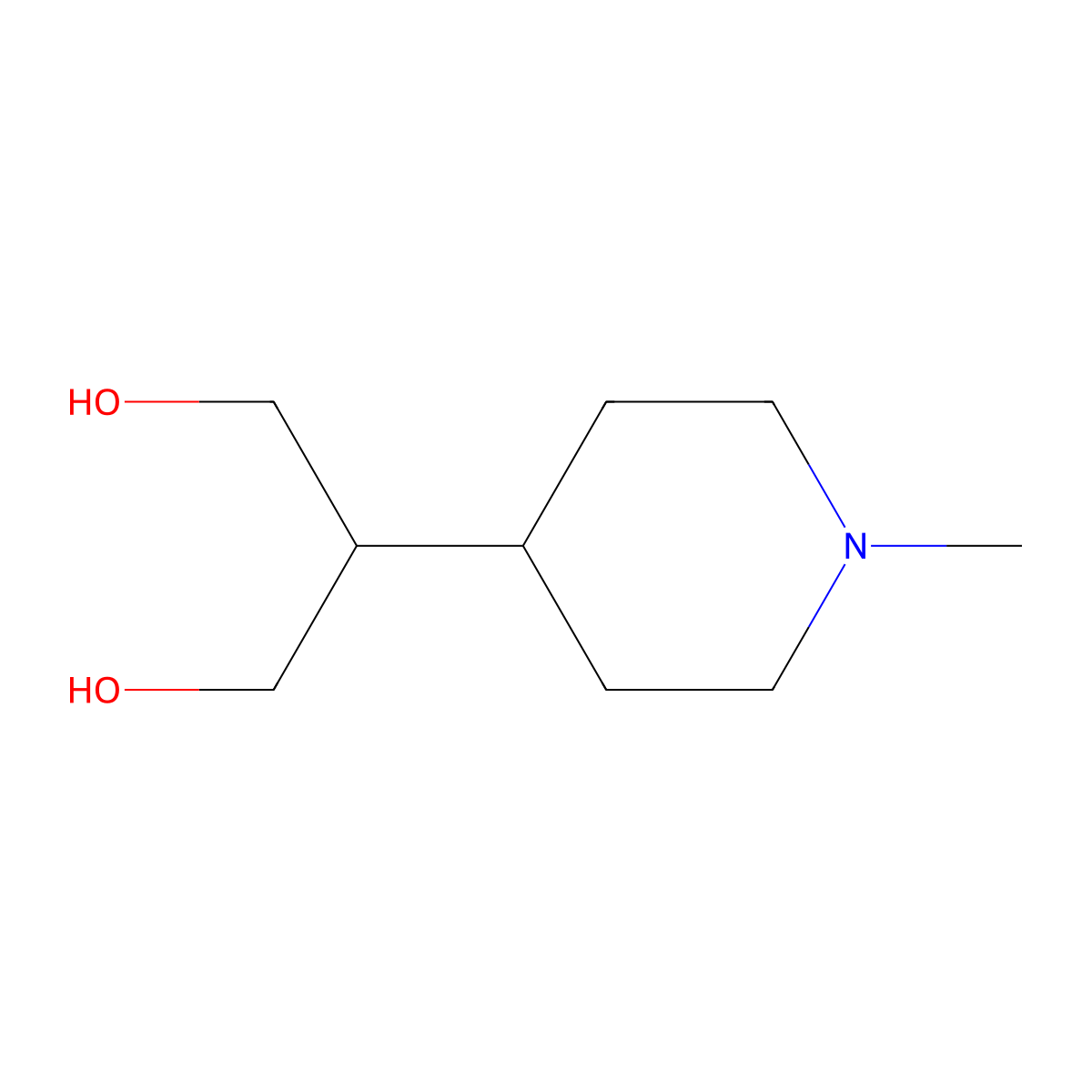2-(1-Methylpiperidin-4-yl)propane-1,3-diol molecular structure, CAS 1894103-60-6