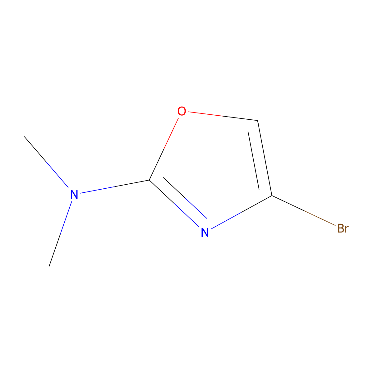 4-bromo-N,N-dimethyloxazol-2-amine molecular structure, CAS 1894120-24-1