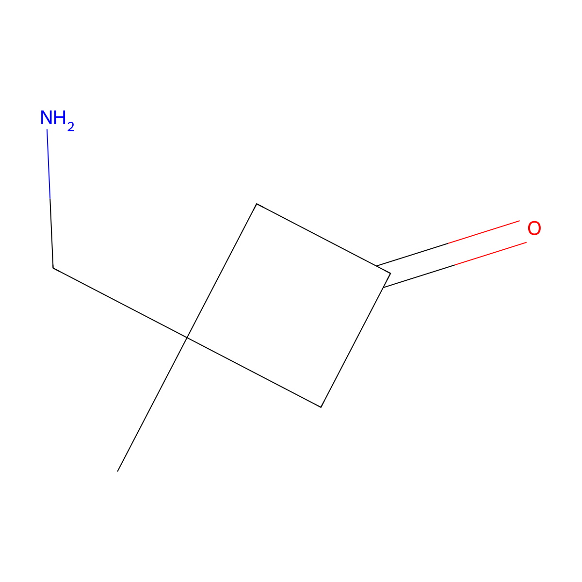 3-(Aminomethyl)-3-methylcyclobutan-1-one molecular structure, CAS 1894122-86-1
