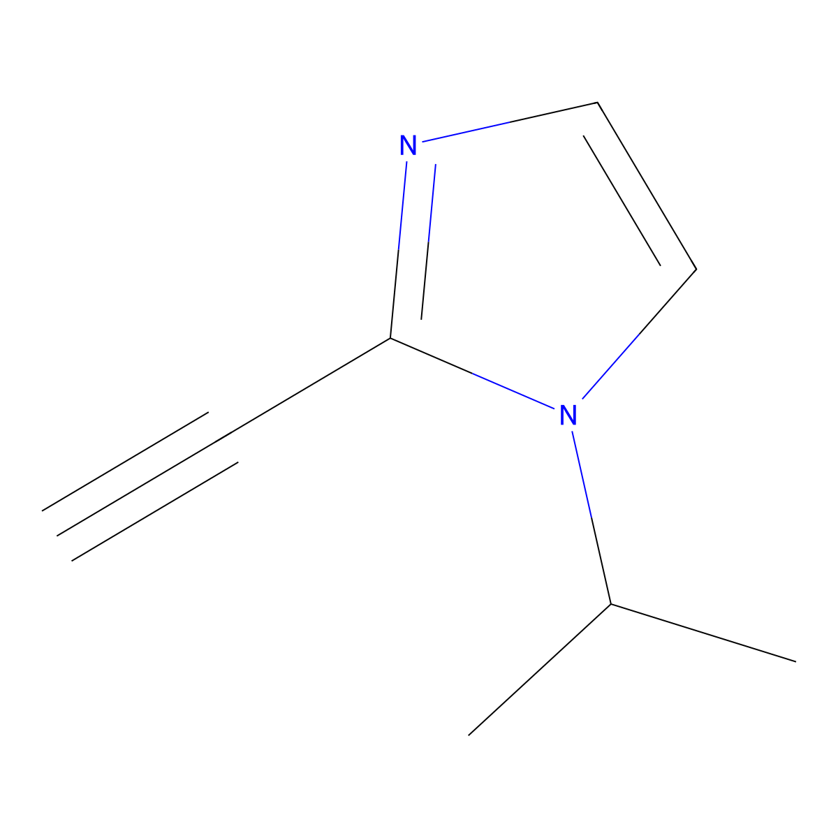 2-ethynyl-1-(propan-2-yl)-1H-imidazole molecular structure, CAS 1894124-34-5