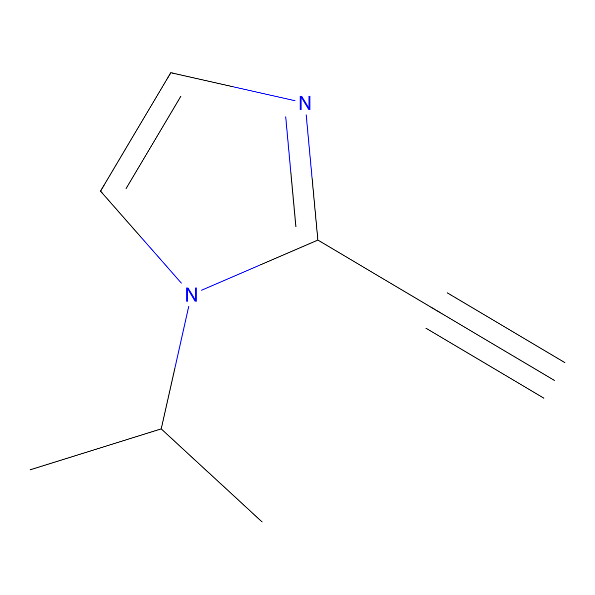 2-ethynyl-1-(propan-2-yl)-1H-imidazole molecular structure, CAS 1894124-34-5