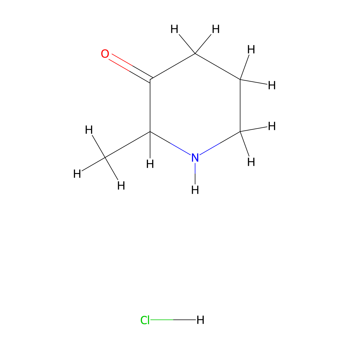 2-Methylpiperidin-3-one hydrochloride molecular structure, CAS 1894125-82-6