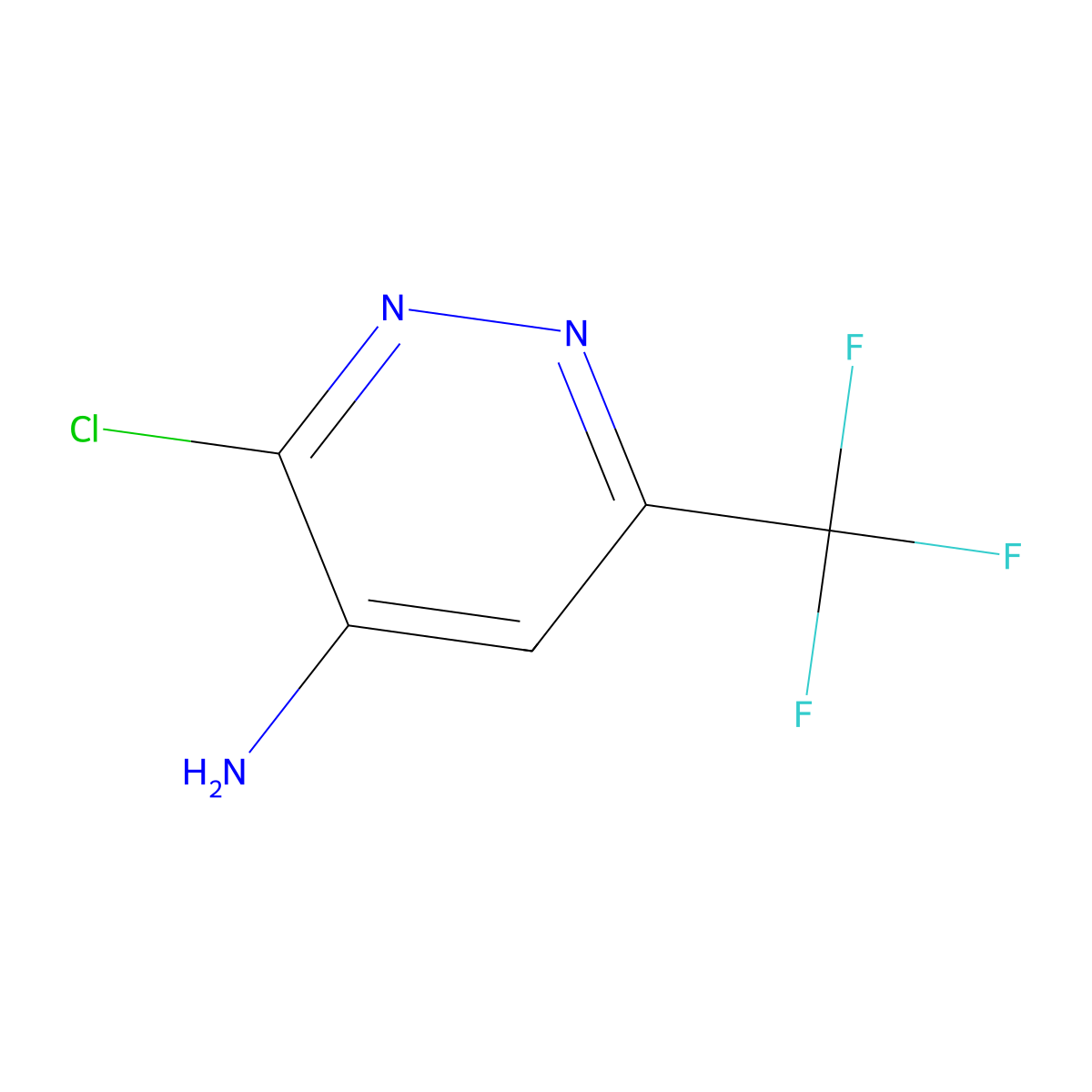 3-Chloro-6-(trifluoromethyl)pyridazin-4-amine molecular structure, CAS 1894127-50-4