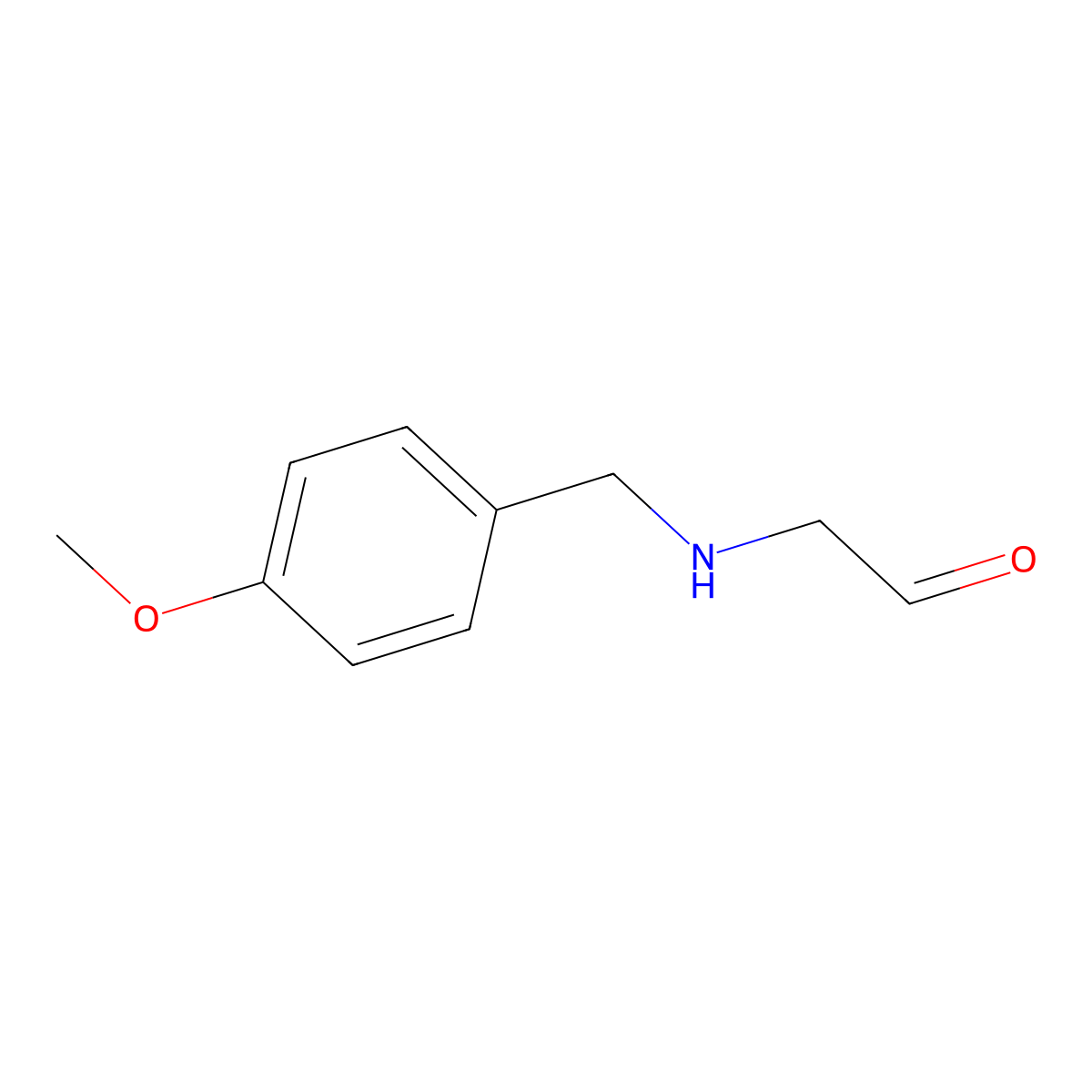 2-{[(4-Methoxyphenyl)methyl]amino}acetaldehyde molecular structure, CAS 1894141-97-9