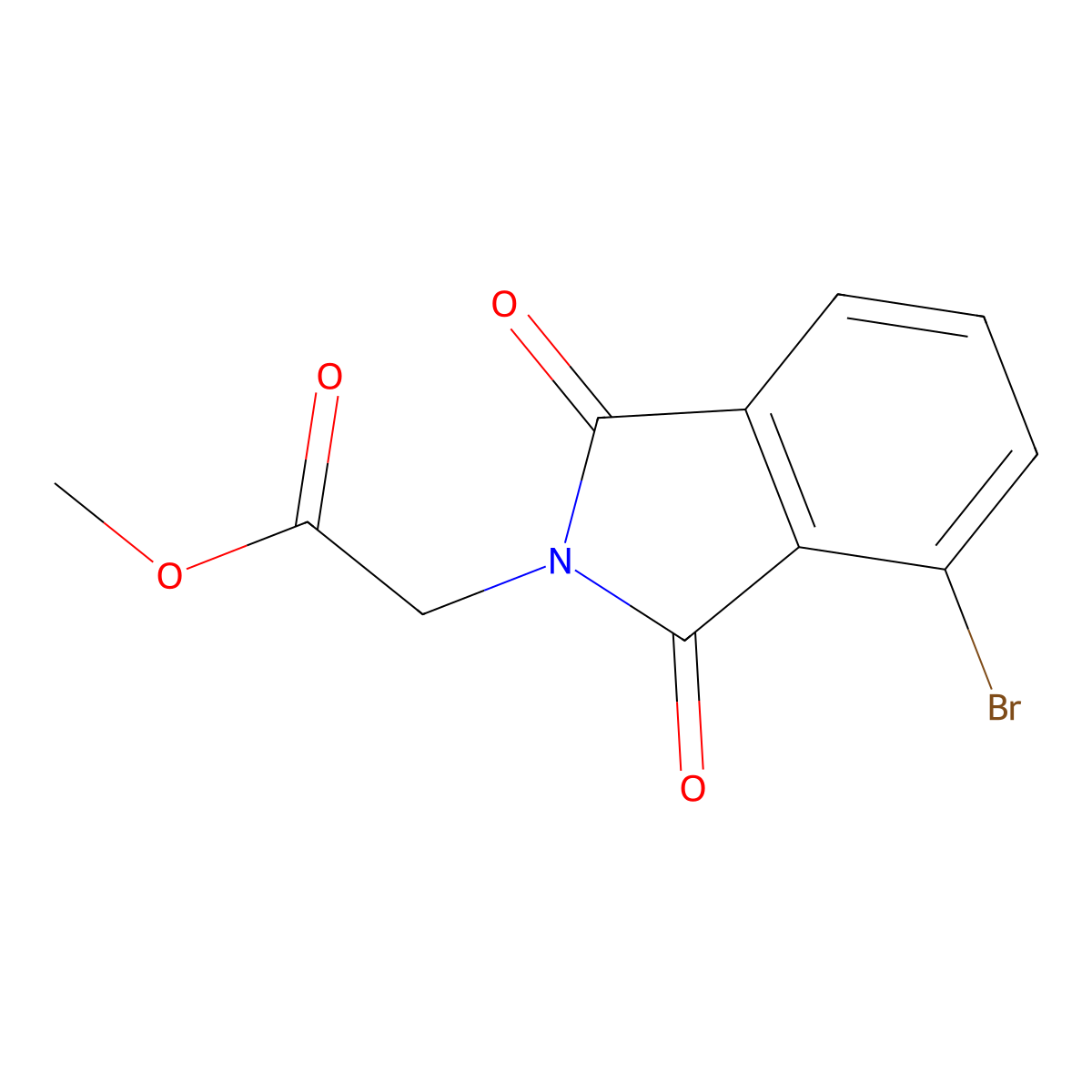 methyl 2-(4-bromo-1,3-dioxo-2,3-dihydro-1H-isoindol-2-yl)acetate molecular structure, CAS 1894151-30-4