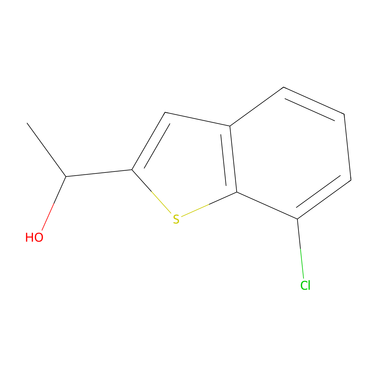 1-(7-Chlorobenzo[b]thiophen-2-yl)ethan-1-ol molecular structure, CAS 1894191-63-9