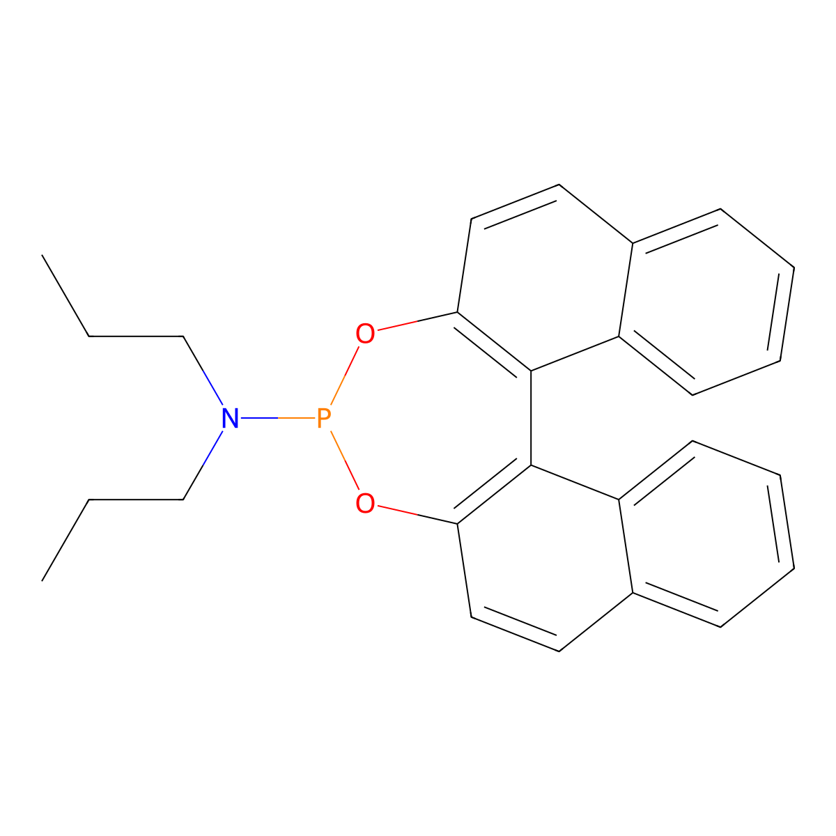 N,N-Dipropyldinaphtho[2,1-d:1',2'-f][1,3,2]dioxaphosphepin-4-amine molecular structure, CAS 1894191-97-9