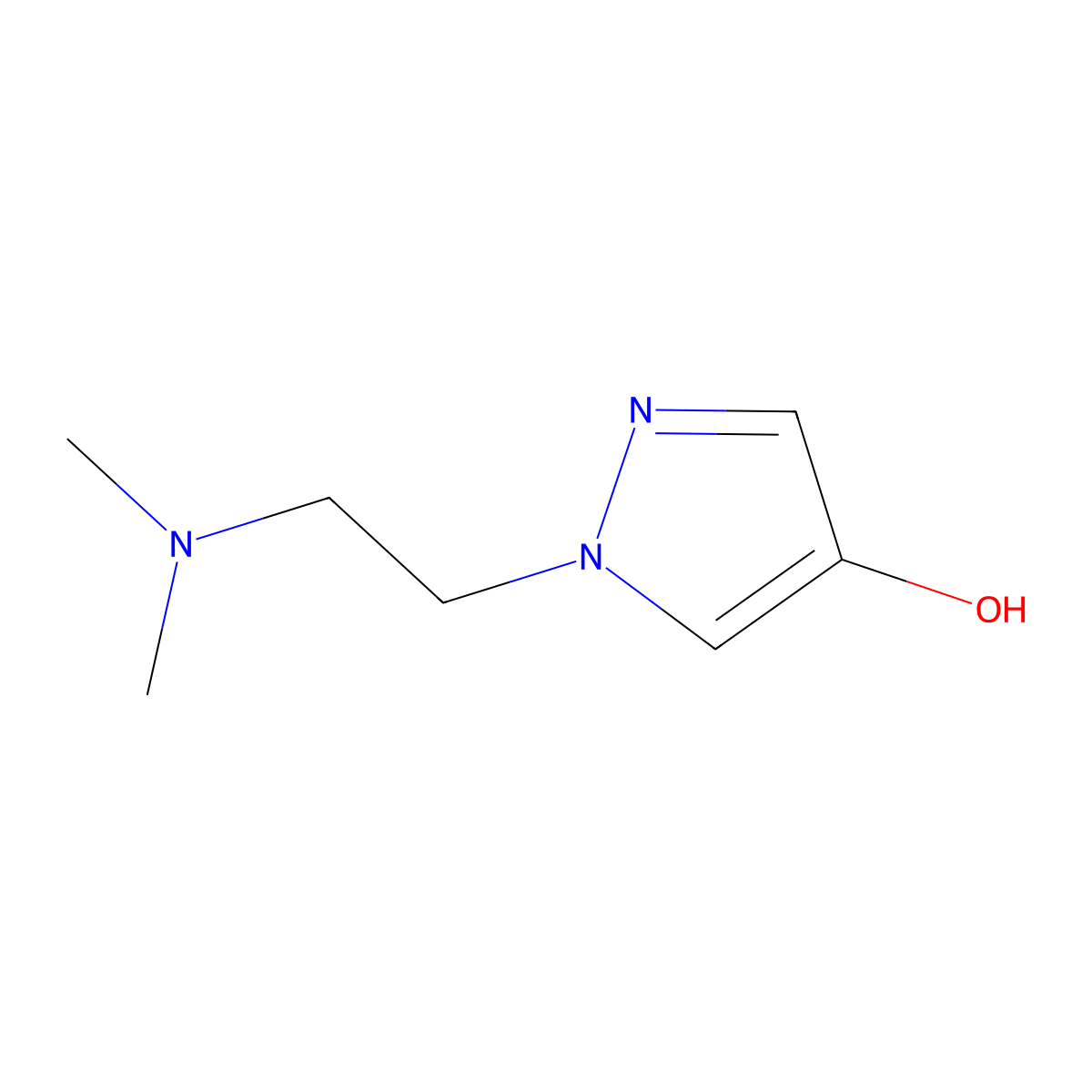 1-(2-(Dimethylamino)ethyl)-1H-pyrazol-4-OL molecular structure, CAS 1894205-16-3