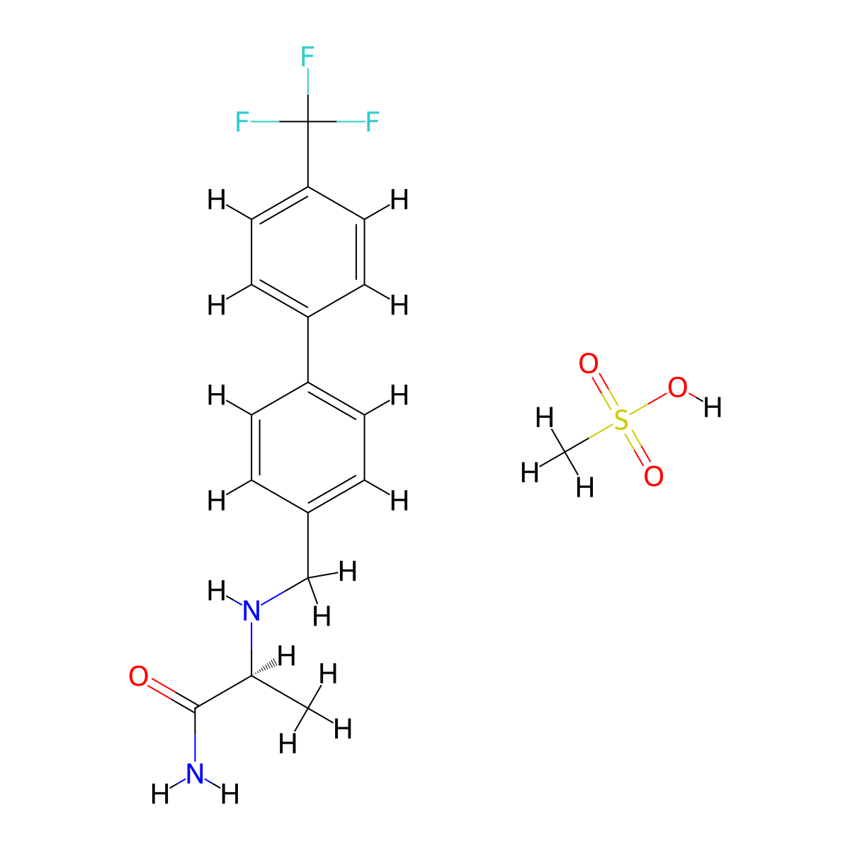 KDS2010 mesylate molecular structure, CAS 1894207-45-4
