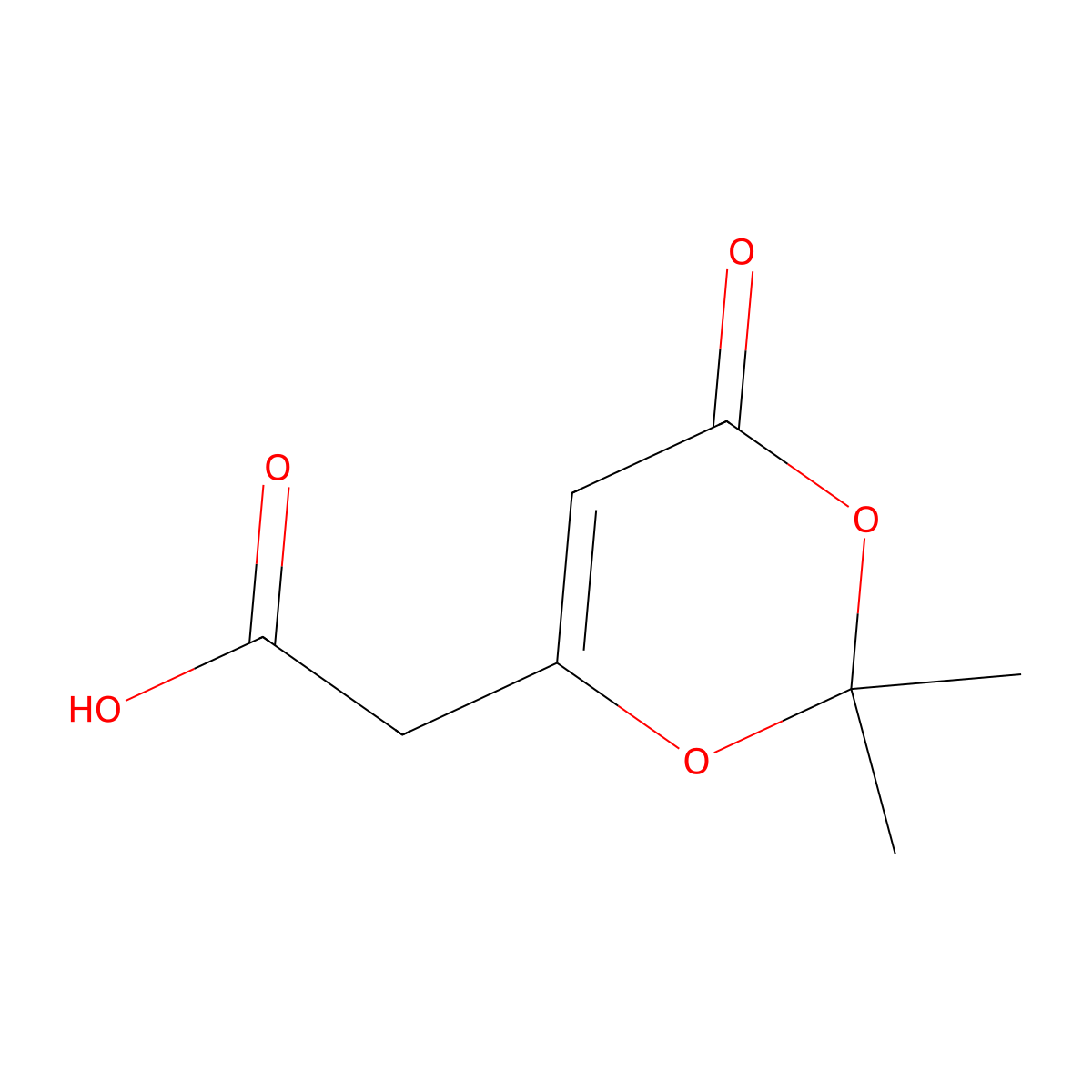 2-(2,2-Dimethyl-4-oxo-4H-1,3-dioxin-6-yl)acetic acid molecular structure, CAS 1894228-79-5