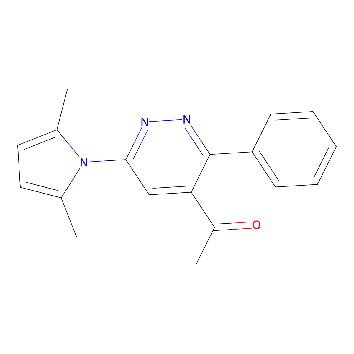 1-(6-(2,5-Dimethyl-1H-pyrrol-1-yl)-3-phenylpyridazin-4-yl)ethanone molecular structure, CAS 1894229-97-0