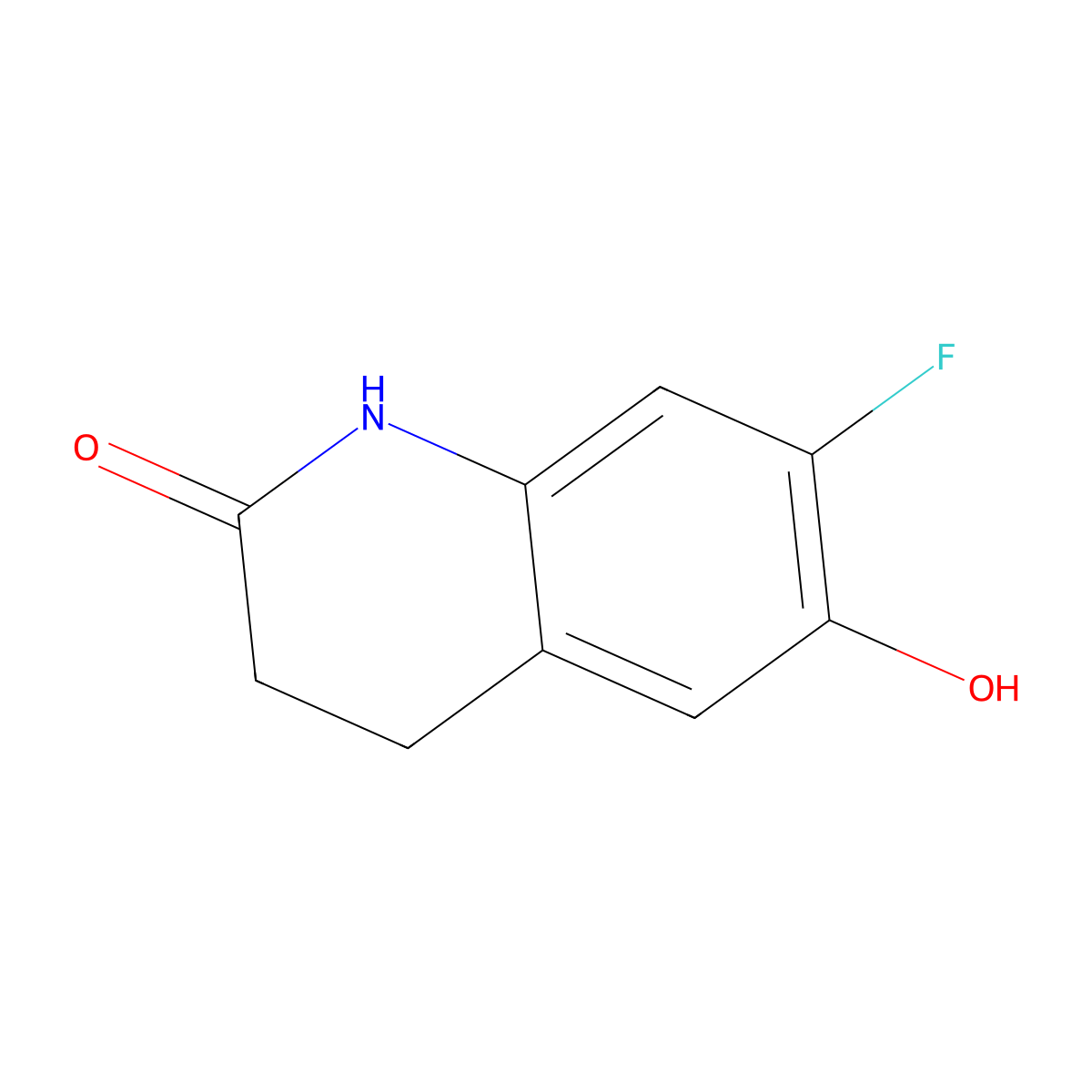 7-Fluoro-6-hydroxy-1,2,3,4-tetrahydroquinolin-2-one molecular structure, CAS 1894302-66-9