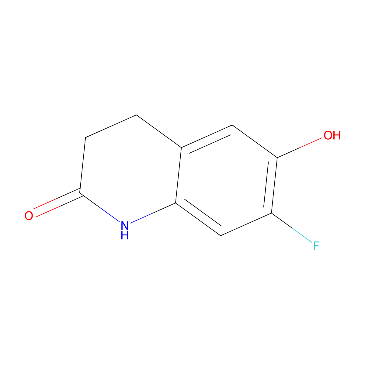 7-Fluoro-6-hydroxy-1,2,3,4-tetrahydroquinolin-2-one molecular structure, CAS 1894302-66-9