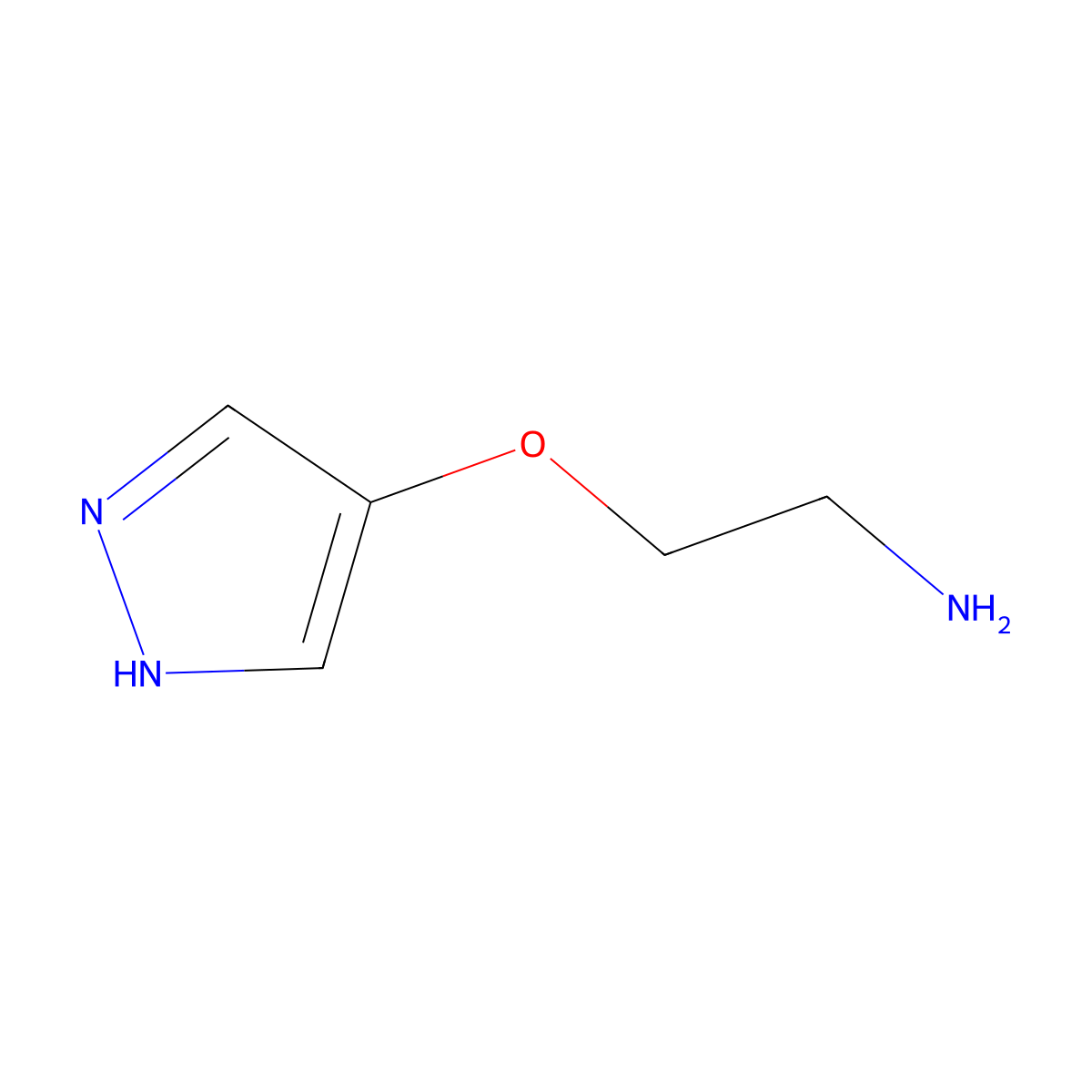 2-(1H-pyrazol-4-yloxy)ethan-1-amine molecular structure, CAS 1894310-73-6