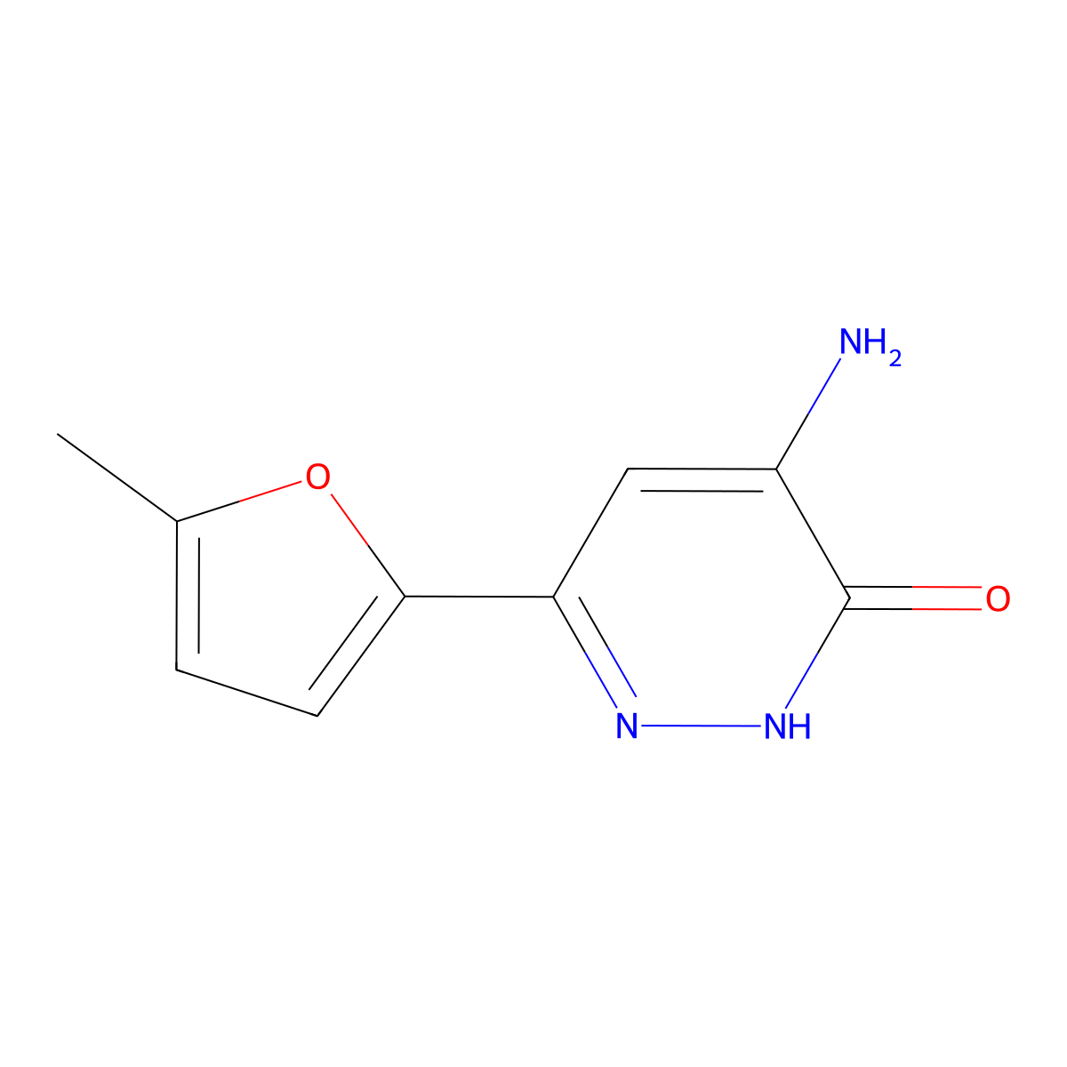 4-Amino-6-(5-methylfuran-2-yl)pyridazin-3-ol molecular structure, CAS 1894316-12-1