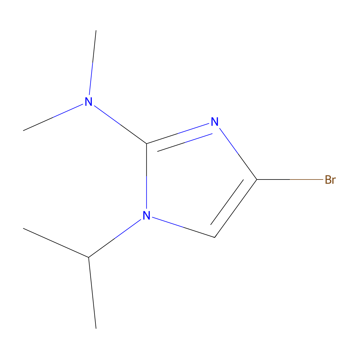 4-bromo-1-isopropyl-N,N-dimethyl-1H-imidazol-2-amine molecular structure, CAS 1894327-17-3