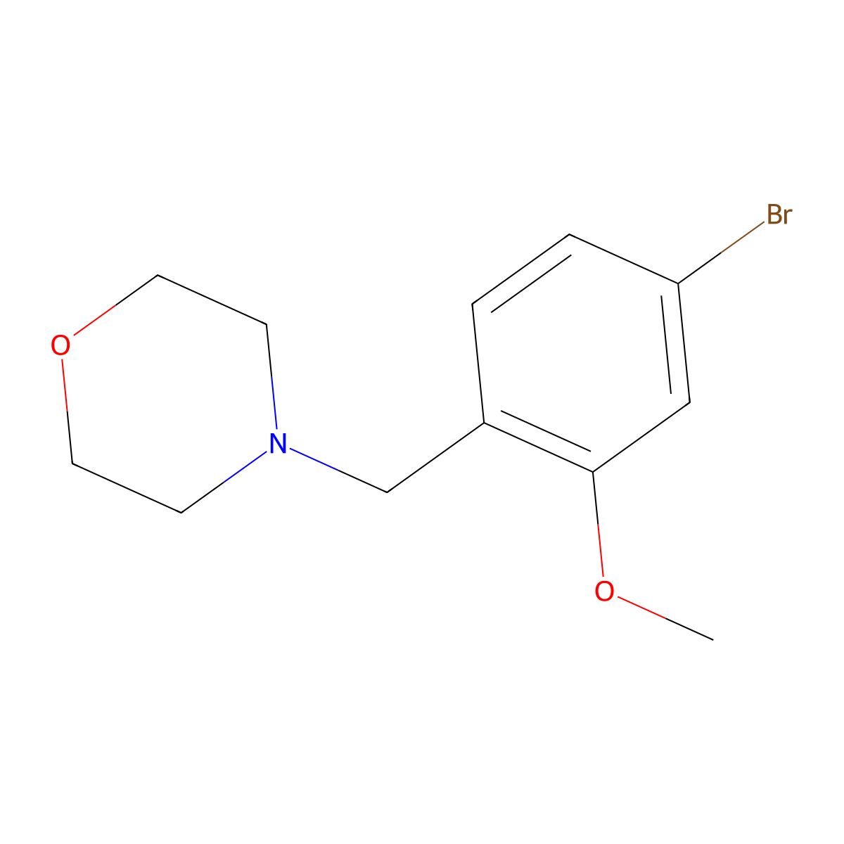 4-(4-Bromo-2-methoxy-benzyl)-morpholine molecular structure, CAS 1894328-84-7