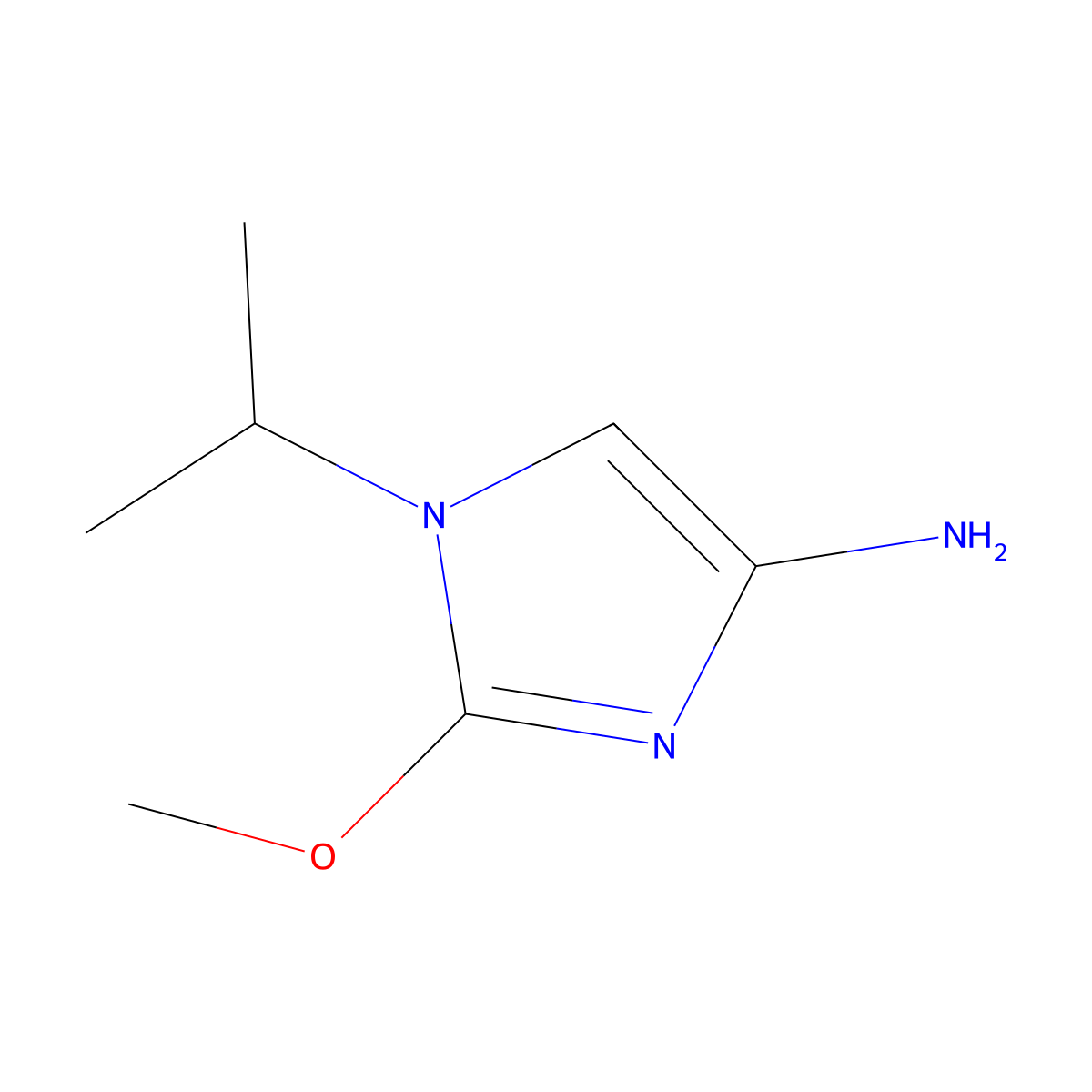 1-isopropyl-2-methoxy-1H-imidazol-4-amine molecular structure, CAS 1894341-28-6