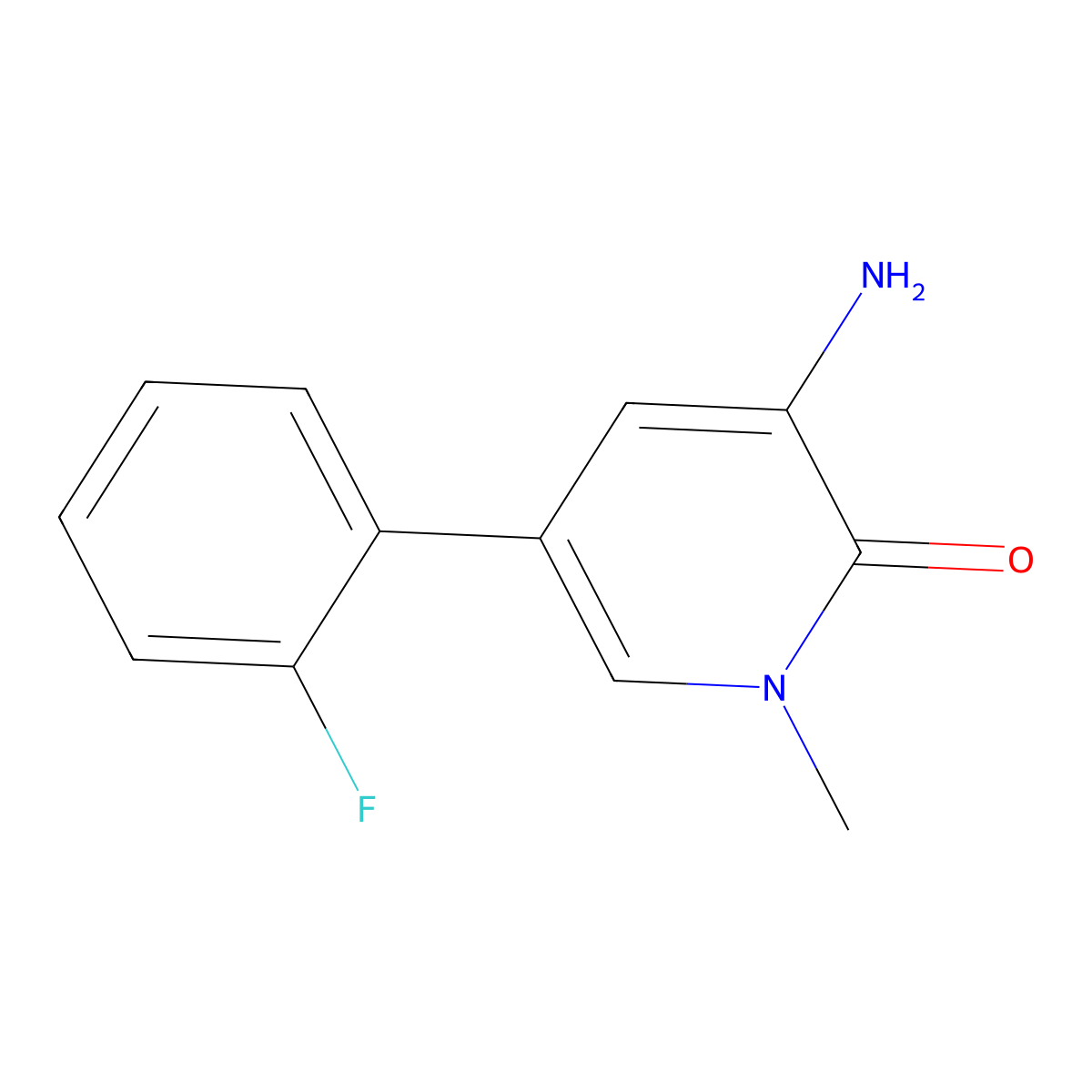 3-Amino-5-(2-fluorophenyl)-1-methylpyridin-2(1H)-one molecular structure, CAS 1894404-76-2