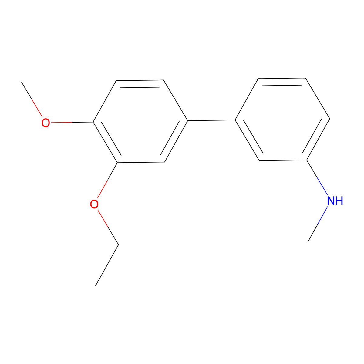 3'-Ethoxy-4'-methoxy-N-methyl[1,1'-biphenyl]-3-amine molecular structure, CAS 1894442-15-9