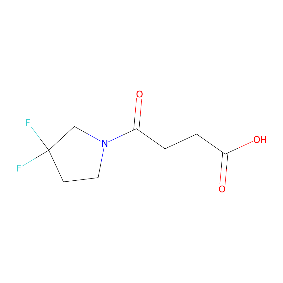 4-(3,3-Difluoropyrrolidin-1-yl)-4-oxobutanoic acid molecular structure, CAS 1894442-24-0