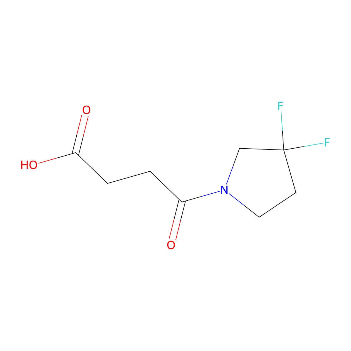 4-(3,3-Difluoropyrrolidin-1-yl)-4-oxobutanoic acid molecular structure, CAS 1894442-24-0