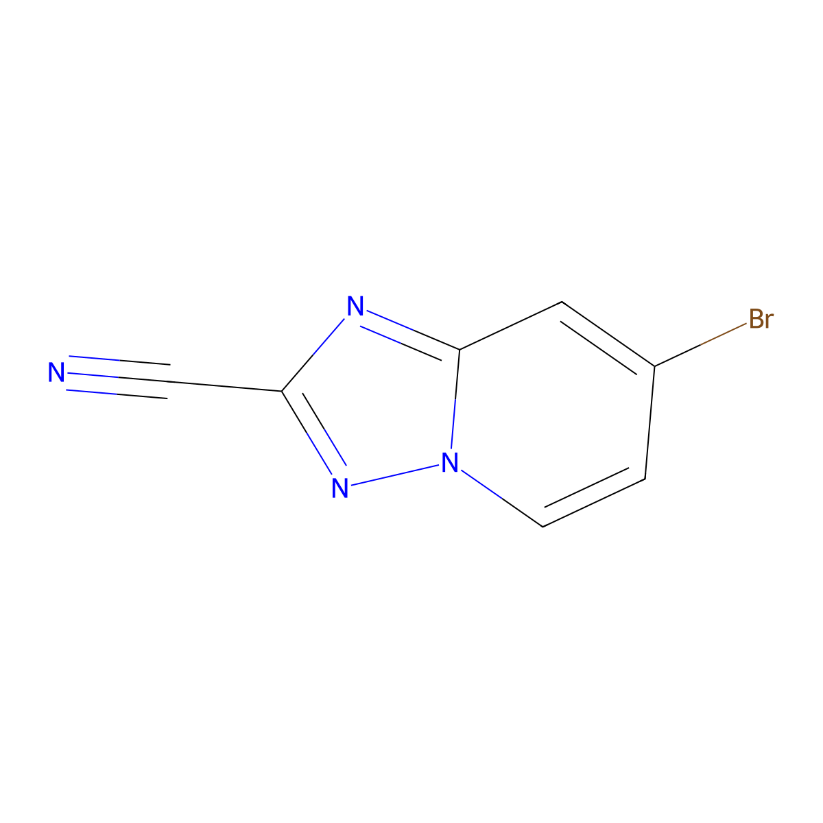 7-Bromo-[1,2,4]triazolo[1,5-a]pyridine-2-carbonitrile molecular structure, CAS 1894443-28-7