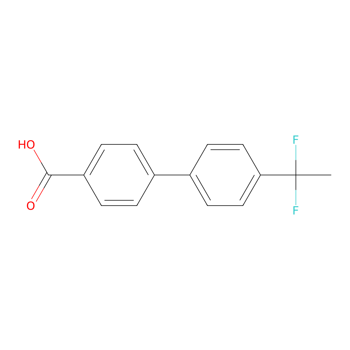 4-[4-(1,1-Difluoroethyl)phenyl]benzoic acid molecular structure, CAS 1894443-29-8