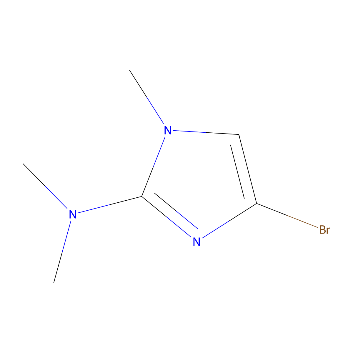 4-bromo-N,N,1-trimethyl-1H-imidazol-2-amine molecular structure, CAS 1894479-37-8