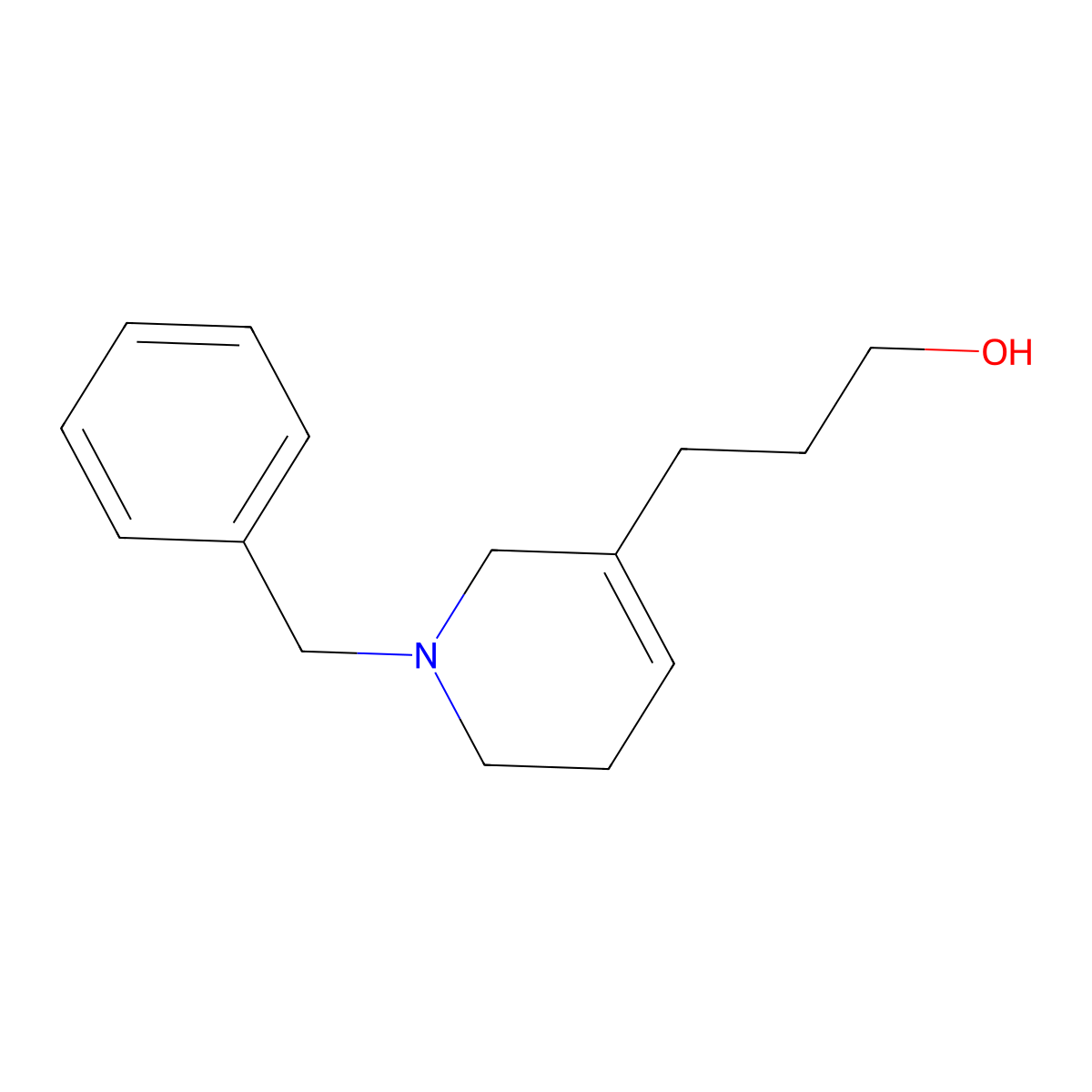 3-(1-Benzyl-1,2,5,6-tetrahydropyridin-3-yl)propan-1-ol molecular structure, CAS 1894482-49-5