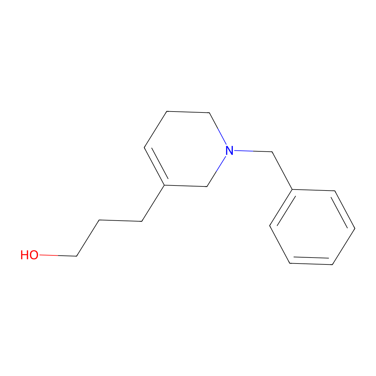 3-(1-Benzyl-1,2,5,6-tetrahydropyridin-3-yl)propan-1-ol molecular structure, CAS 1894482-49-5