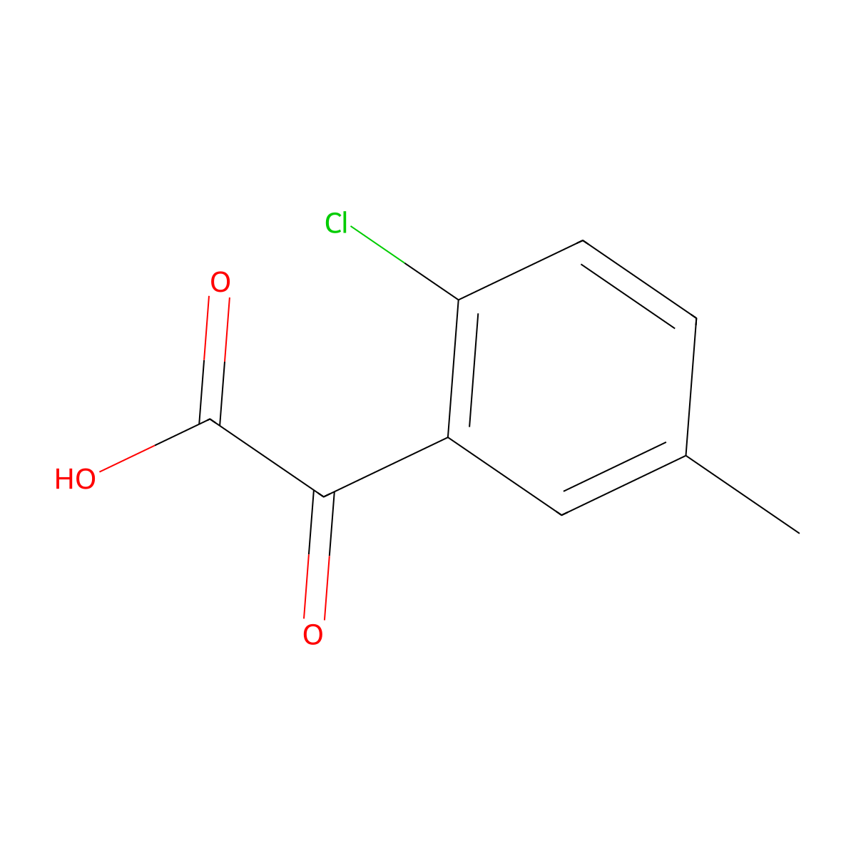 2-(2-Chloro-5-methylphenyl)-2-oxoacetic acid molecular structure, CAS 1894495-41-0