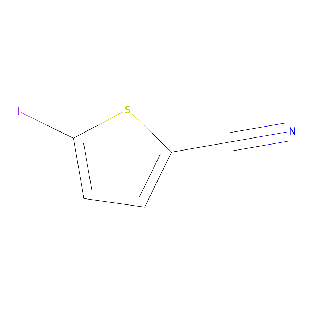 5-Iodothiophene-2-carbonitrile molecular structure, CAS 18945-81-8