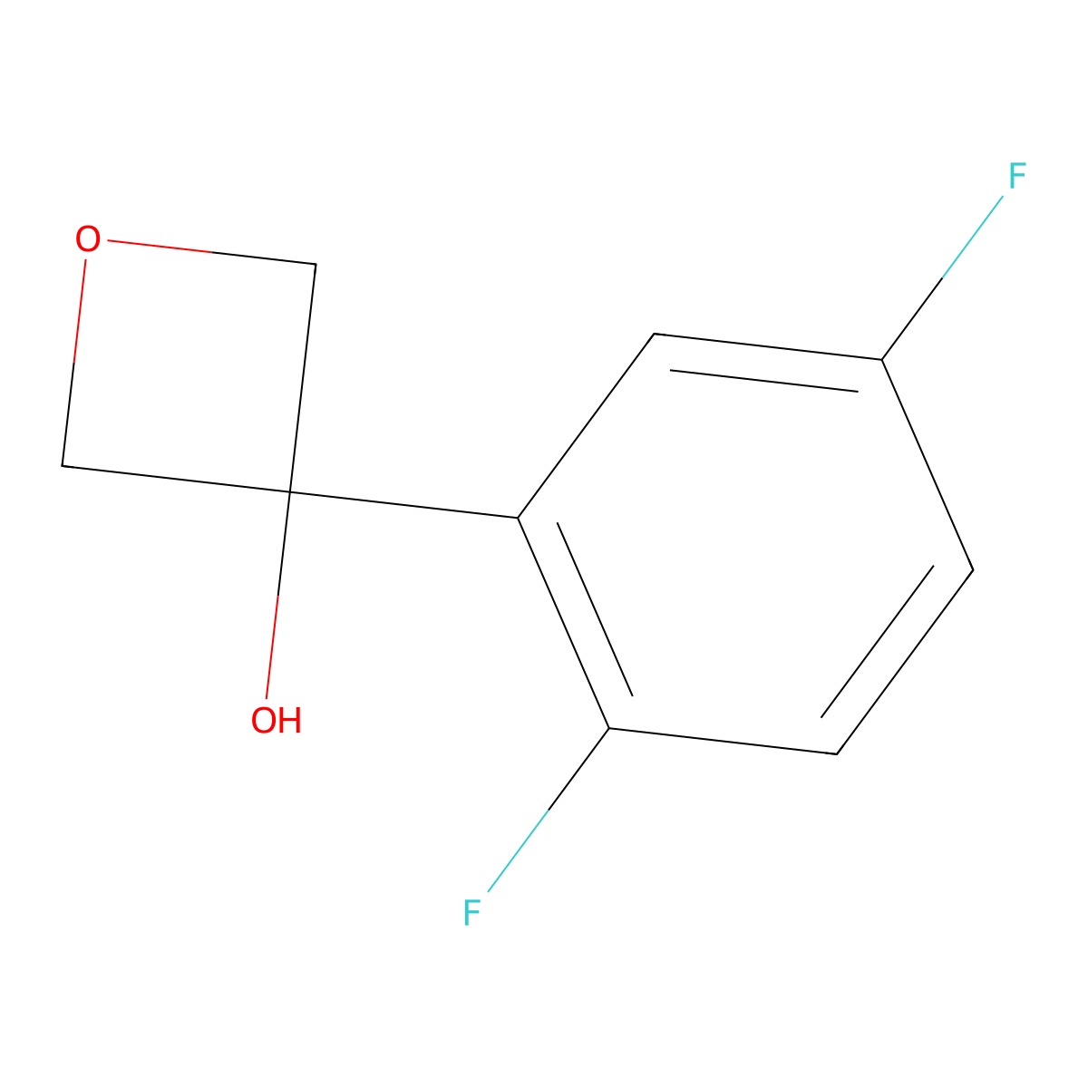 3-(2,5-Difluorophenyl)-3-oxetanol molecular structure, CAS 1894507-13-1