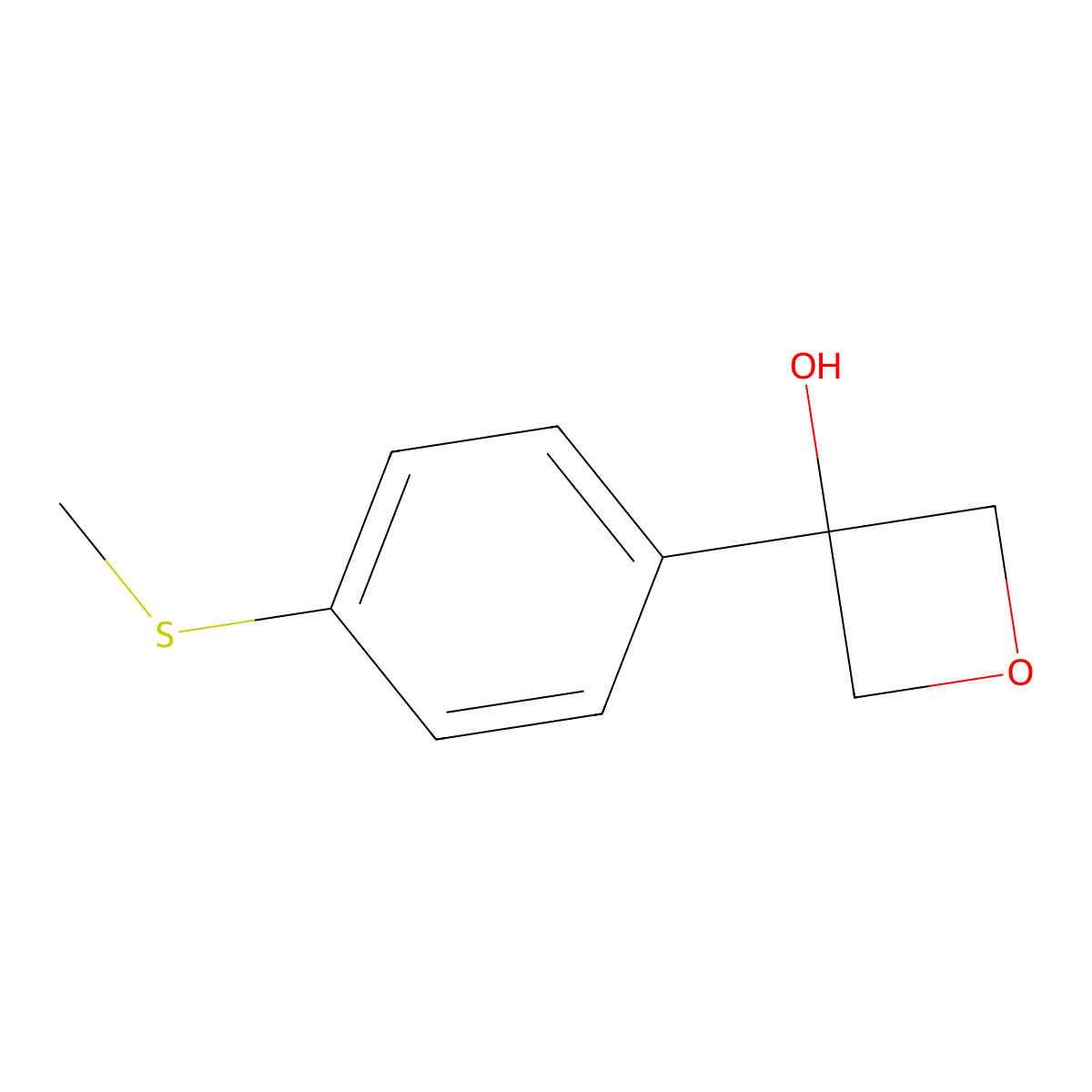 3-[4-(Methylthio)phenyl]-3-oxetanol molecular structure, CAS 1894507-15-3