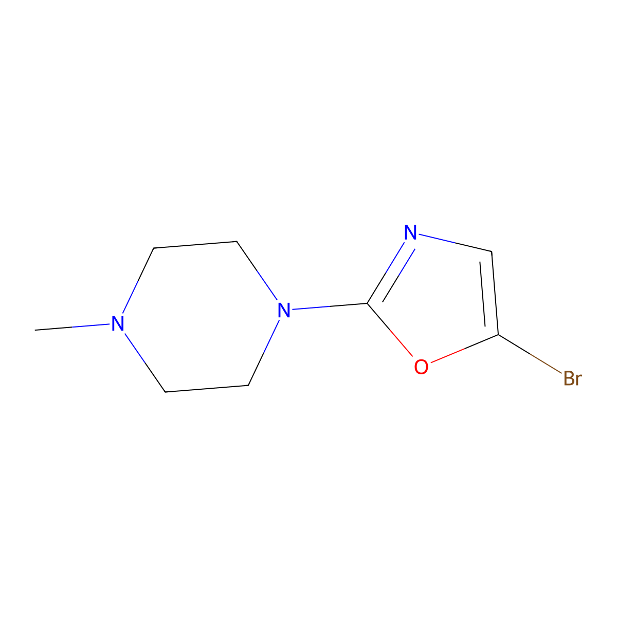 5-Bromo-2-(4-methylpiperazin-1-yl)oxazole molecular structure, CAS 1894534-10-1