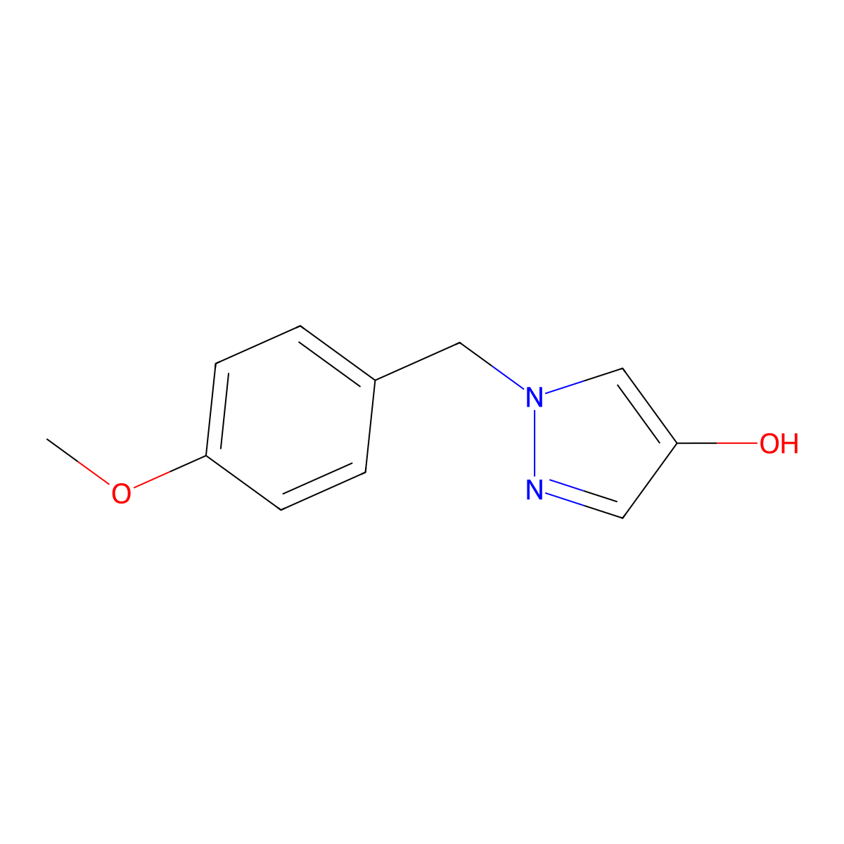 1-(4-Methoxy-benzyl)-1H-pyrazol-4-ol molecular structure, CAS 1894535-73-9