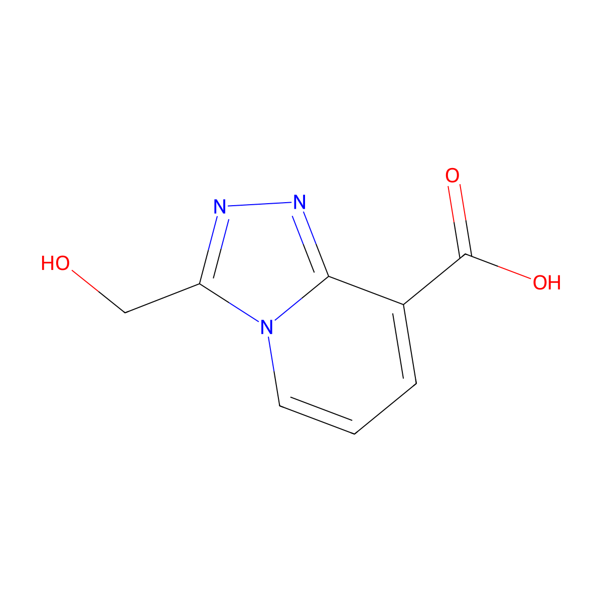 3-(Hydroxymethyl)-(1,2,4)triazolo(4,3-a)pyridine-8-carboxylic acid molecular structure, CAS 1894548-05-0