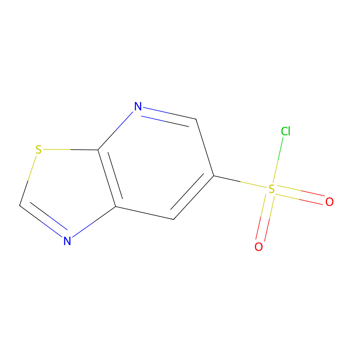 [1,3]Thiazolo[5,4-b]pyridine-6-sulfonyl chloride molecular structure, CAS 1894550-94-7
