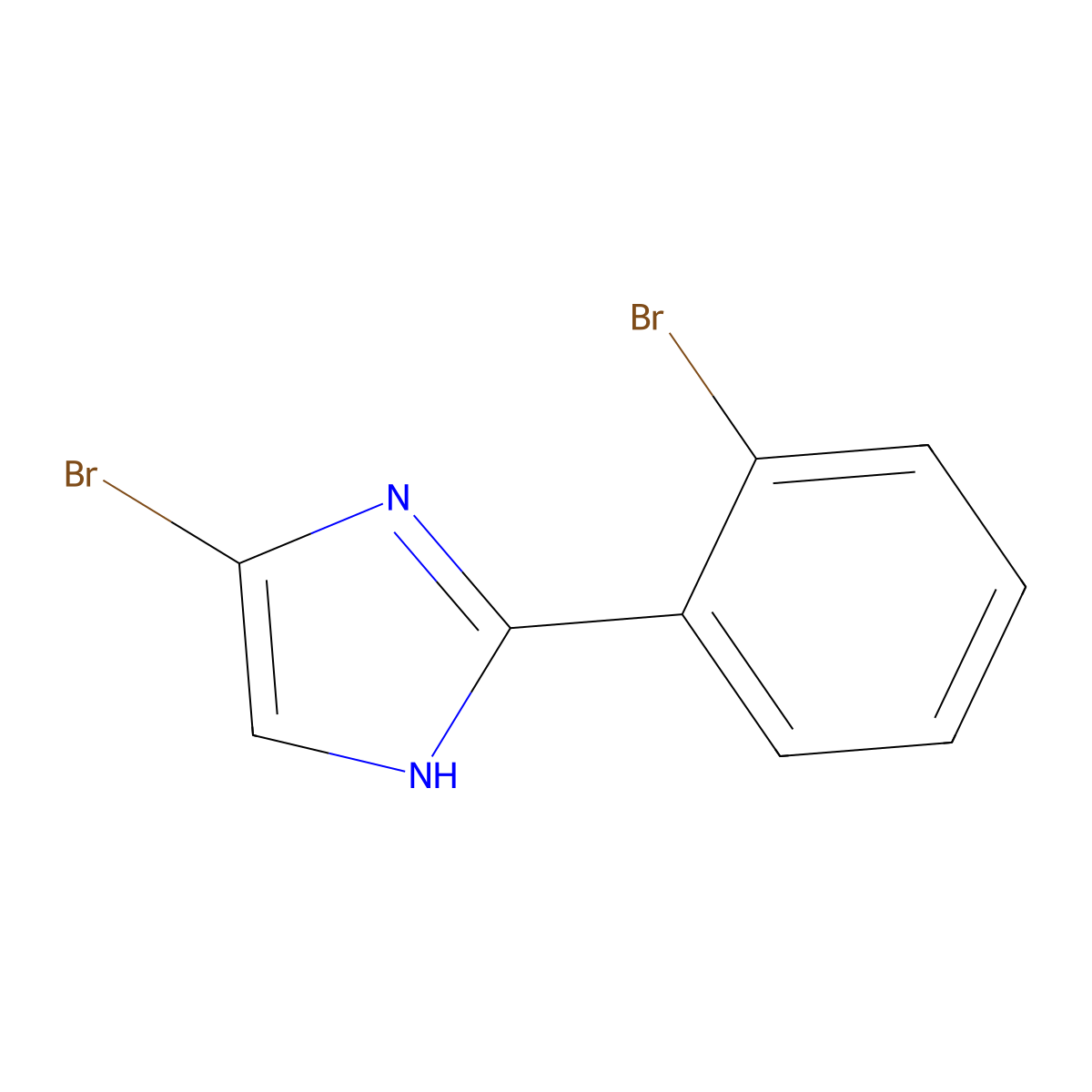 4-bromo-2-(2-bromophenyl)-1H-imidazole molecular structure, CAS 1894559-37-5