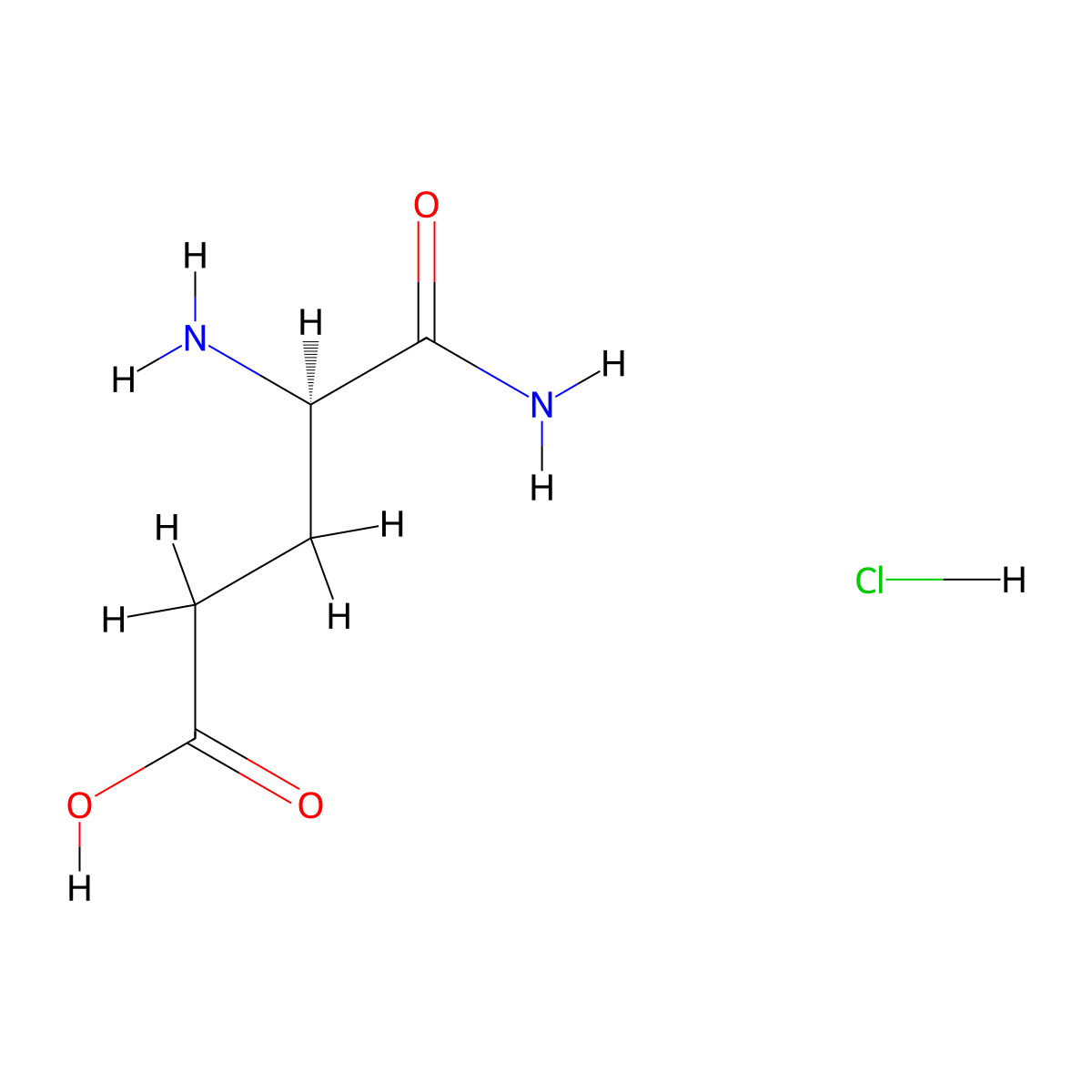 D-Glutamic acid alpha-amide, HCl molecular structure, CAS 1894568-91-2