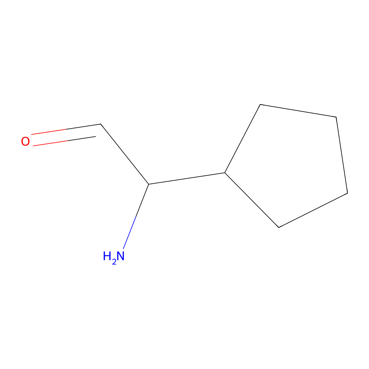 2-Amino-2-cyclopentylacetaldehyde molecular structure, CAS 1894586-95-8