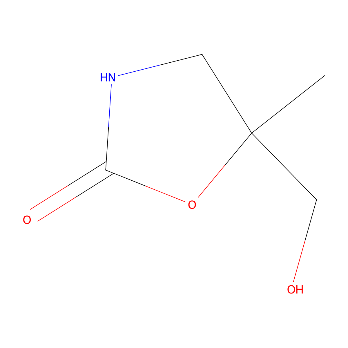 5-(Hydroxymethyl)-5-methyl-oxazolidin-2-one molecular structure, CAS 1894588-73-8