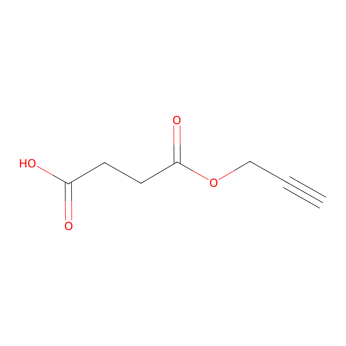4-Oxo-4-(prop-2-yn-1-yloxy)butanoic acid molecular structure, CAS 189459-95-8