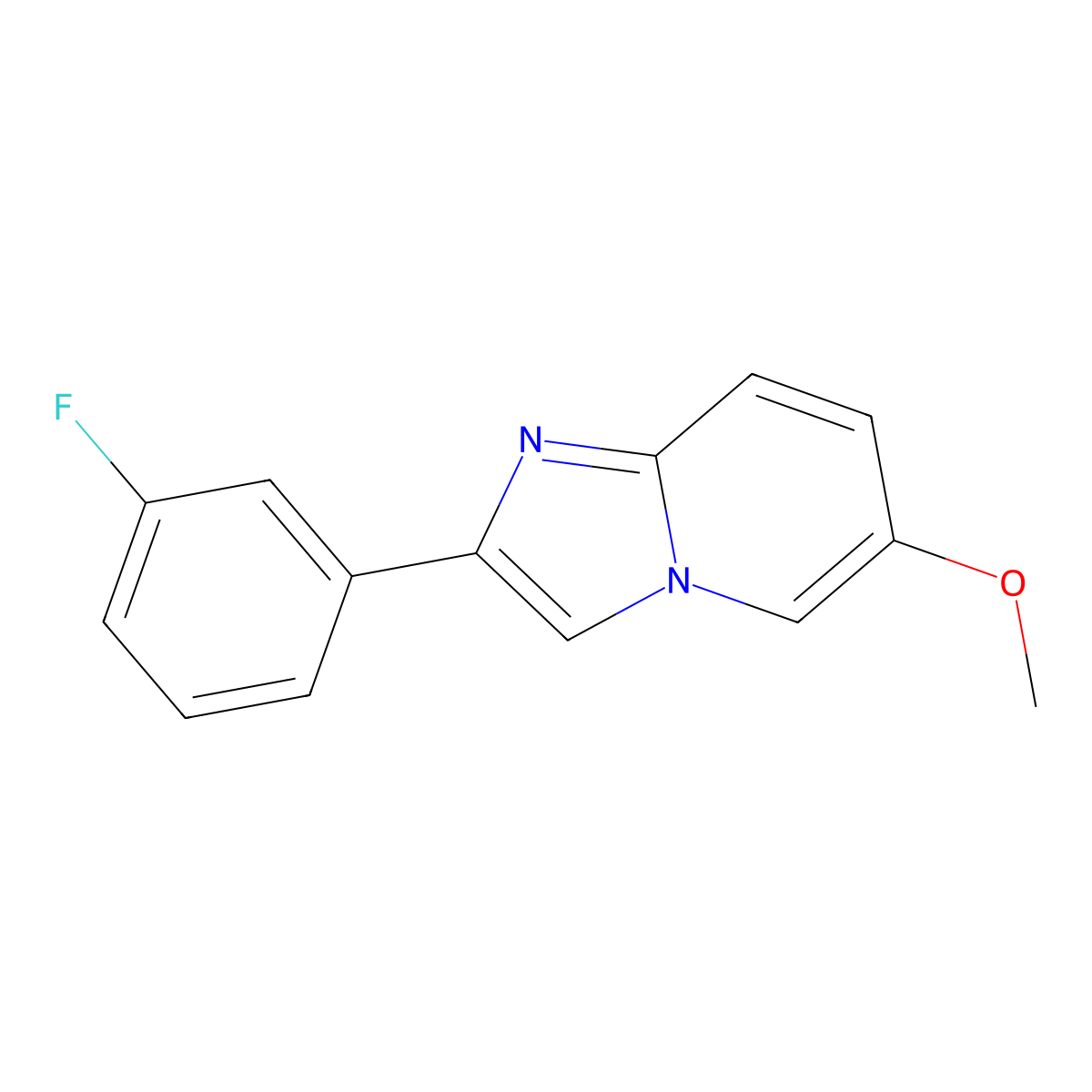 2-(3-Fluorophenyl)-6-methoxyimidazo[1,2-a]pyridine molecular structure, CAS 1894595-44-8