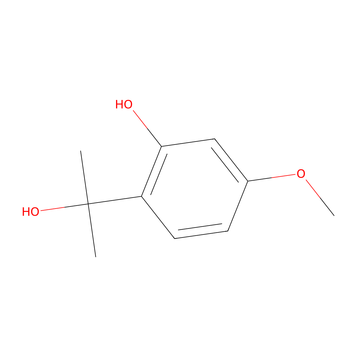 2-(2-Hydroxypropan-2-yl)-5-methoxyphenol molecular structure, CAS 1894609-30-3