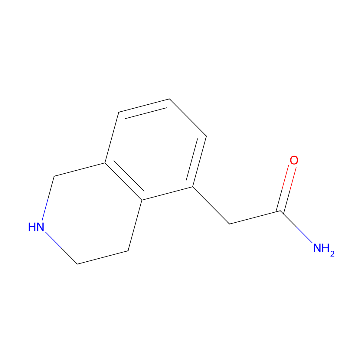 2-(1,2,3,4-Tetrahydroisoquinolin-5-yl)acetamide molecular structure, CAS 1894628-49-9