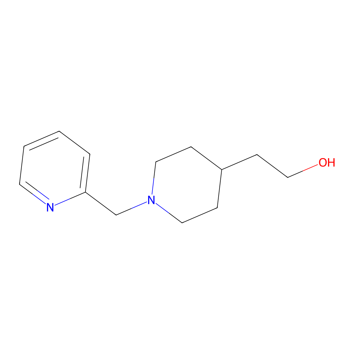 2-(1-(Pyridin-2-ylmethyl)piperidin-4-yl)ethan-1-ol molecular structure, CAS 1894648-63-5