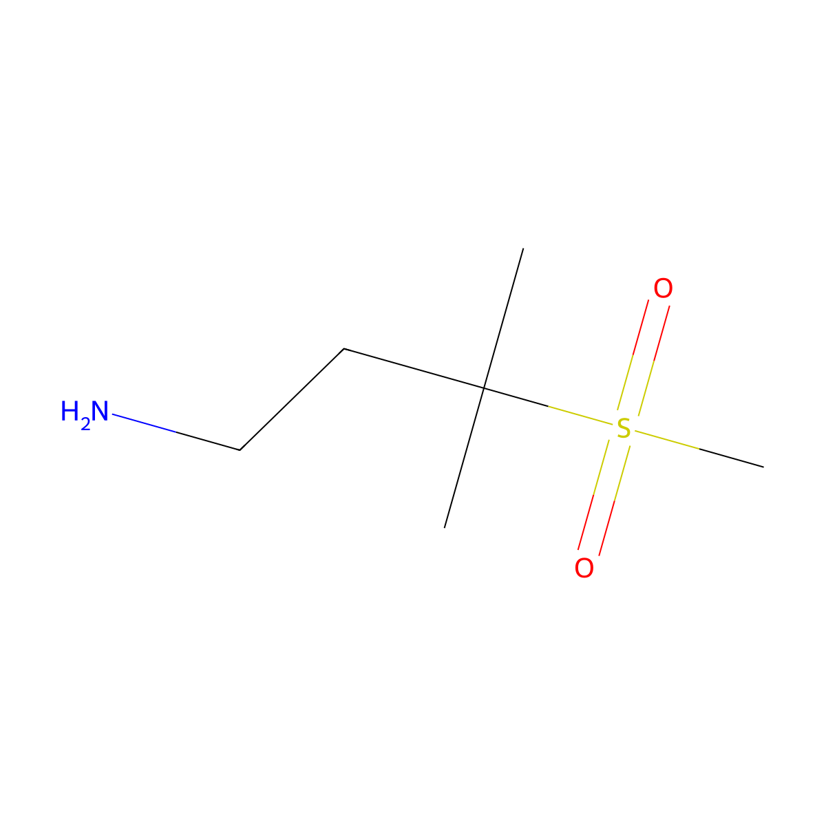 3-Methanesulfonyl-3-methylbutan-1-amine molecular structure, CAS 1894660-30-0