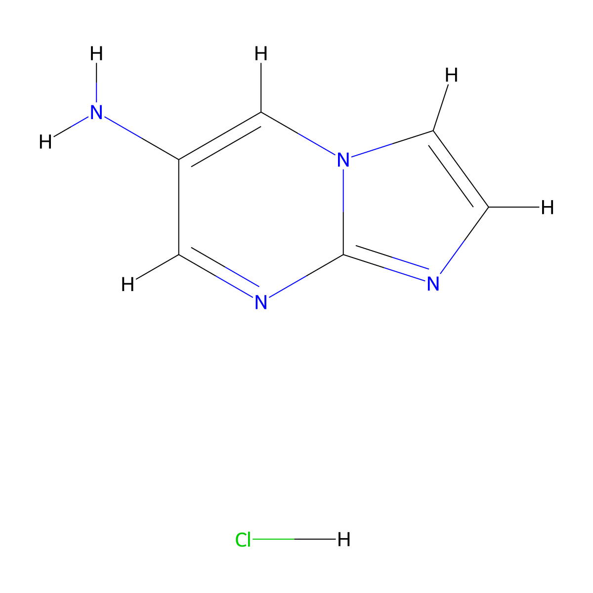 Imidazo(1,2-a)pyrimidin-6-amine hydrochloride molecular structure, CAS 1894676-77-7